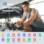 YINOLIFE Smart Scale for Body Weight, 4.3" Color Display Digital Weight Scale, High Precision Wi-Fi Bathroom Scale with BMI, Body Fat, Muscle Mass, 20 Body Composition Scale Sync App, 400 lbs, Black