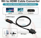 Arector Wii to HDMI Adapter Cable for Full HD Device, Wii Converter Supports All Wii Display Modes 720P HDMI Output, Compatible with wii U HDTV, Monitor — Plug & Play