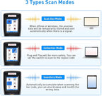 JRHC Wireless Barcode Scanner, Portable Inventory Scanner 1D 2D&PDF417 Data Collector Data Terminal Inventory Device with 2.4GHz Wireless & USB Wired Connection Bar QR Code Scanners