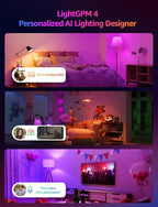 Lepro B2 AI Smart Light Bulbs - 1100LM WiFi & Bluetooth RGBWW Color Changing LED Bulb, Works with Alexa & Google Assistant, Personalized Al Lighting Designer, AI Voice Control, 2.4GHz Only, 4 Pack