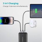DR.PREPARE 10000mAh Heated Vest Battery Pack with Dual USB Outputs & Type C in/Output, 5V 3A Power Bank for Heated Jacket, Ultra-Compact Portable External Battery Charger, Eye Mask, iPhone, iPad