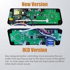 Upgraded Control Board for Pit Boss Wood Pellet Grills, Pit Boss Control Panel Thermometer Controller Replacement Compatible with Pit Boss P7-340/700/1000/540/440FB1 Matte Black with LCD Display