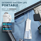 SweetLF Water Dental Flosser Pick for Teeth, 5 Modes Cordless Portable Oral Irrigator, 300ML Tank Water Teeth Cleaner with 5 Jet Tips, IPX7 Waterproof Rechargeable Flossing Picks for Home Travel