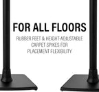 Sanus Fixed Height Speaker Stands for Sonos Era 100 Pair WSSE12-B2 Black