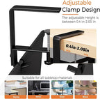 Under Desk Cable Management Tray - 28" Cord Organizer for Desk No Drill, Fabric Under Table Wire Organizer with 16X Cable Ties Hide for Office/Home, Cord Hider Fits Adapters & Sockets, Black