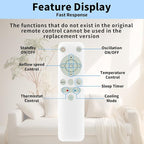 LUNOAOA Upgrade Glowing Remote Control Replacement No Setup for Dyson Fan AM11 TP00 TP01 with Magnetic
