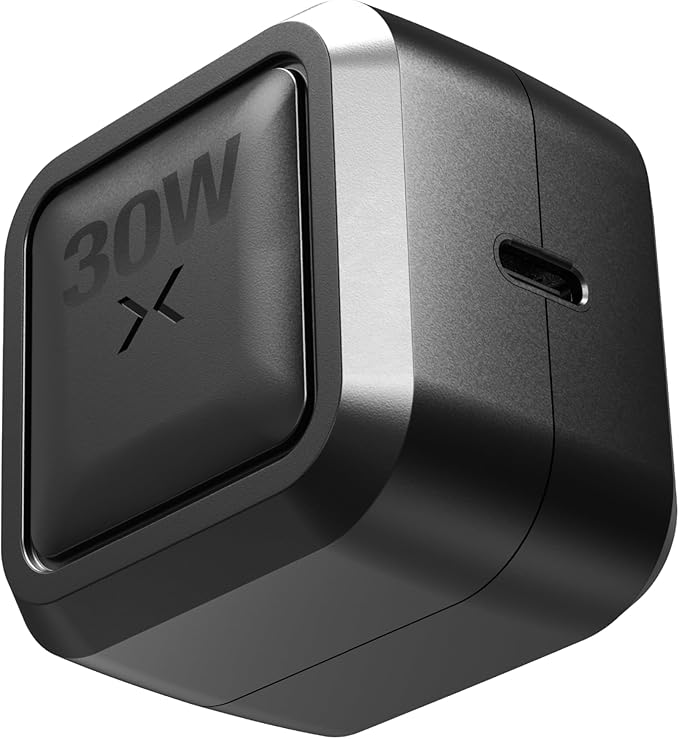 NOCO XGrid X30: 30W USB-C Charger – Single Port GaN Power Adapter with PD 3.0, QC 4.0+, and PPS – Fast Charging with Smart Power Distribution – Foldable Wall Plug, UL Listed