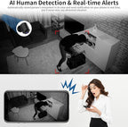 VSTARCAM Tiny Camera for Home Security 1Pcs, 2.4GHz WiFi Portable Battery Operated with IR Night Vision, Human Detection, 136° Wide Angle, Baby Monitor Small Motion Activated Camera