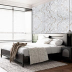 Art3dwallpanels 33 Pack 3D Wall Panel Diamond for Interior Wall Décor, PVC Textured Wall Panels, 12''x12'' Cover 32.Sq.Ft. Gold Veined White