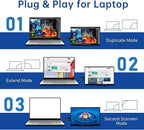 HMTECH 10.1 Inch Raspberry Pi Screen HDMI Monitor 1024x600 LCD Display 16:9 IPS Screen for Raspberry Pi 5/4/3/2/B/B+ Win11/10/8/7, Free-Driver, Non-Touch