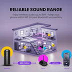 Avantree Harmony 2 – Multi-Room Wireless Speaker System with Bluetooth & Wired Inputs, Easy Setup, Expandable, 30ms Low-Latency Sync for Whole-Home, Meeting Rooms & Small Indoor Events