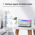 AUVODA S300 Portable Bluetooth Speaker with 15W Fast Wireless Charging, 13-Color Dimmable Night Light, White Noise, Alarm, FM Radio, 16W Stereo, BT5.3, TWS, for Home, Office, Bedroom (White)