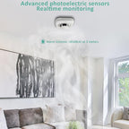 Optical Smoke Alarm with Advanced Photoelectric Technology,Battery Power Smoke Alarm Detector for Home with Test Button & Silence Button,1 Pack(Batteries NOT Included)