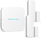 AIDA Door Alarms When Opened Wireless Ring Chime Sensor Alarm for Business/Home/Kids - 600ft Range, 58 Ringtones, 5 Volume Levels, Open Alert, Easy Install (1 Receiver + 2 Sensor)