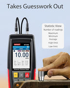 Wintact Digital Ultrasonic Thickness Gauge, Range 0.039 to 11.81 in with Probe for Measuring Metal and Nonmetal Materials, Steel, Cylinder Wall, Plastic, Glass, PVC, Pipes (WT100A)