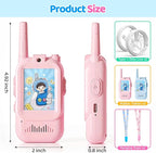 Video Walkie Talkies for Kids Toys, for Grandkids, 2 Pack HD Kids Walkie Talkies Long Range Toddler Camera Games, Parent-Child Interaction Girl Outdoor Toys