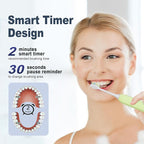 7AM2M Sonic Electric Toothbrush for Adults and Kids, with 8 Brush Heads and Travel Case,5 Modes with 2 Minutes Built in Smart Timer, One Charge Use for 90 Days, Rechargeable Toothbrushes (Light Green)
