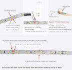 Sensky 19.7ft/6m Motion Activated LED Strip Light Kit with FCC Listed Adapter for Gun Safe, Under Cabinet, Under Bed, Pantry, Kitchen, Stairway, Closet Lighting (White 6000-6500K)