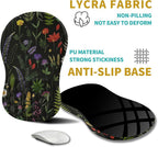 Hokafenle Ergonomic Mouse Pad Wrist Support, Wrist Rest Mousepad for Carpal Tunnel Pain Relief with Integrated Memory Foam Slope Massage Bulge (11.8x7.9 inch,Flowers
