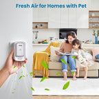 Cat Litter Deodorizer Plug in - Ozone-Free Negative Ion Air Purifier for Litter Box, Compact Odor Eliminator for Strong Pet Odors, Quiet Air Freshener for Home, Bedroom, Kitchen