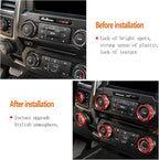 Knob Cover for F150 AC Climate Control Switch/Trailer/4WD/VOL/Tune Button Interior Center Console Trim Accessories Compatible with Ford F150 XLT 2016 2017 2018 2019 (Dark Red 6 Pcs)