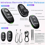 Upgraded Rechargeable Wireless Camera Remote Control Shutter Release for Canon EOS RP, R6 Mark II, Rebel T7, T6,T5, T3, SL2,5D Mark II,5D Mark III,5d Mark iv,6D Mark II, 7d Mark II,7D Series,5D Series