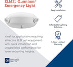 Lithonia Lighting Quantum Emergency Light, Contemporary Commercial LED Emergency Lights with 2 Aimable Lamp Heads, Ceiling or Wall Mount, White Thermoplastic, 120/277V Dual Voltage (ELM2L M12)
