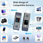 Wireless HDMI Transmitter and Receiver 328ft/100m for 4K Decode Input 1080P Output Plug&Play Portable 2.4G/5.8G for Video and Audio to Monitor from PC/Projector/TV Box, with Display Screen
