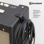 Strumland Music Cable Organizer Set (2-Pack) – Peel-and-Stick Guitar Cable Holder & Studio Cable Hook with Upgraded 3M Adhesive for Desks, Amps & Surfaces (Black)