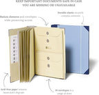 Savor | 2025 Edition The Folio™ Document Organizer | Custom Dyed Cloth-Bound Expanding File for Important Papers, Passports, Birth Certificates & More | Ideal for Home Organization & Graduation Gift