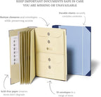 Savor | The Folio™ Document Organizer 2025 Edition | Premium Life Binder Acid-Free Custom Dyed Cloth-Bound Accordion Organizer w/ 10 Expandable Pockets | File Folders for Home Organization (Slate)