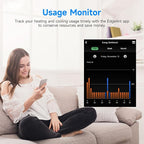 Smart Thermostat for House, WiFi Thermostat Compatible with Alexa and Google Assistant,7day x 8period Programmable Control Tuya/Smart Life, Energy Saving, C-Wire Require (Black)