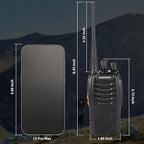 Baofeng Walkie Talkies 888S Rechargeable Long Range with Earpieces for Adults, 16 Channel Professional Radio Handheld Two Way Radios Li-ion Battery and Charger Included (12pack with 12earpiece)