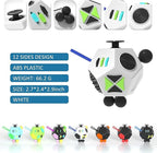 Fidget Dodecagon –12-Side Fidget Toys Cube Relieves Stress and Anxiety Anti Depression Travel Toy Christmas Stocking Stuffers Gifts for Children and Adults(A2 White)