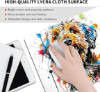 A Dog with Messy Drawings Square Mouse pad, Texture, Waterproof, Anti Slip Rubber Base, Computer Mouse pad, Laptop Mouse pad