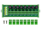 Screw Mount AC 24-250V 8 Channel Pluggable Top Wiring Terminal Block Power Distribution Fuse Module, HCDC HD065VP