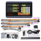 FASTTOBUY 3 Axis Digital Readout 5um Precision Linear Glass Scale 450mm+5500mm+400mm DRO Display for CNC Wire Cutting Milling Machine （18"+22"+16"）