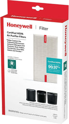 Honeywell HEPA Air Purifier Filter R, 1-Pack for HPA 100/200/300, 3000 and 5000 Series - Airborne Allergen Air Filter Replacement Targets Wildfire/Smoke, Pollen, Pet Dander, and Dust