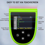 Tera Barcode Scanner Wireless with Screen: Pro Version 1D 2D QR with Digital Setting Keypad Power Switch Charging Cradle Works with Bluetooth 2.4G Wireless Bar Code Reader HW0015 Green