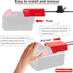 18V to 12V Step Down Converter Aadpter Compatible with Milwaukee M18 Batteries, DC 12 Voltage Battery Power Adapter, 20A 240W Buck Converter Regulator,with Over Discharge Protection, Switch and Fuse.