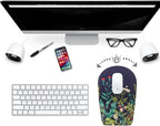BOCHEERY Ergonomic Mouse Pad Wrist Support,Upgrade Mousepad with Massage Design,Non-Slip PU Base Desktop Mouse Pads for Pain Relief, Computer, Office & Home,12 x 8 in（F-Midnight Floral）