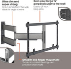 Vogel's TVM 5845 Full-Motion Ultra-Thin TV Wall Bracket for 55-100 inch TVs, Max. 121 lbs, Swivels up to 180°, Full-Motion TV Mount max. VESA 600x400, Universally Compatible