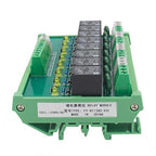 GAEYAELE 8 Channel Interface Relay Module 24VACDC DIN Rail Panel Mount for Automation PLC Board (FY-T738-24VACDC)