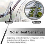 Amylove 4 Pcs Dual Spring Automatic Roof Vent Opener Greenhouse Accessories Solar Greenhouse Heater Sensitive Ventilation Kit Automatic Window Vent Opener Replacement for Gardening
