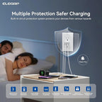 ELEGRP USB Outlets, 15 Amp Wall Outlet with 3 USB Ports, Dual USB C Ports Outlets, TR Tamper-Resistant USB Outlets Receptacles, Wall Plate Included, UL/CUL Listed, 2 Pack, White