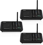 Wuloo Intercoms Wireless for Home 5280 Feet Range 10 Channel 3 Code, Wireless Intercom System for Home House Business Office, Room to Room Intercom, Home Communication System (3 Packs, Black)