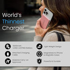 Clutch - Pro USB-C Portable Charger - Compatible with iPhone 15, 16, 17 & Android Devices - Power Bank Magnetic Battery - TSA Travel Approved - USB Rechargeable - Built-in Cable - 5000 mAh - 3.7oz