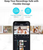 blurams 5G Indoor Cameras for Home Security, 2K Pet Camera with Phone App, 360° PTZ Home Cam w/Dual-Band WiFi6, 2-Way Talk, Free Human/Sound Detection, Motion Tracking, Night Vision, Works with Alexa