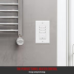 ENERLITES 30-Minute No Neutral Countdown Timer Switch, 1-5-10-15-20-30 Min, for Bathroom Fans, Heaters, Lights, 120VAC 800W, UL Listed, HET06A-J-W, White