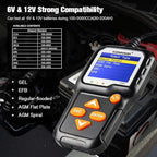 KONNWEI KW650 6V 12V Car Battery Tester, 100-2000 CCA Battery Load Tester Automotive Battery and Alternator Tester for Vehicles/Marine/Motorcycle/Lawn Mover